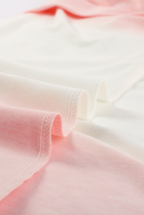 Orange Ombre Tie-Dye Sleeveless Flowy Dress